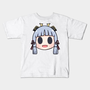 Genshin Impact Ayaka chibi head Kids T-Shirt